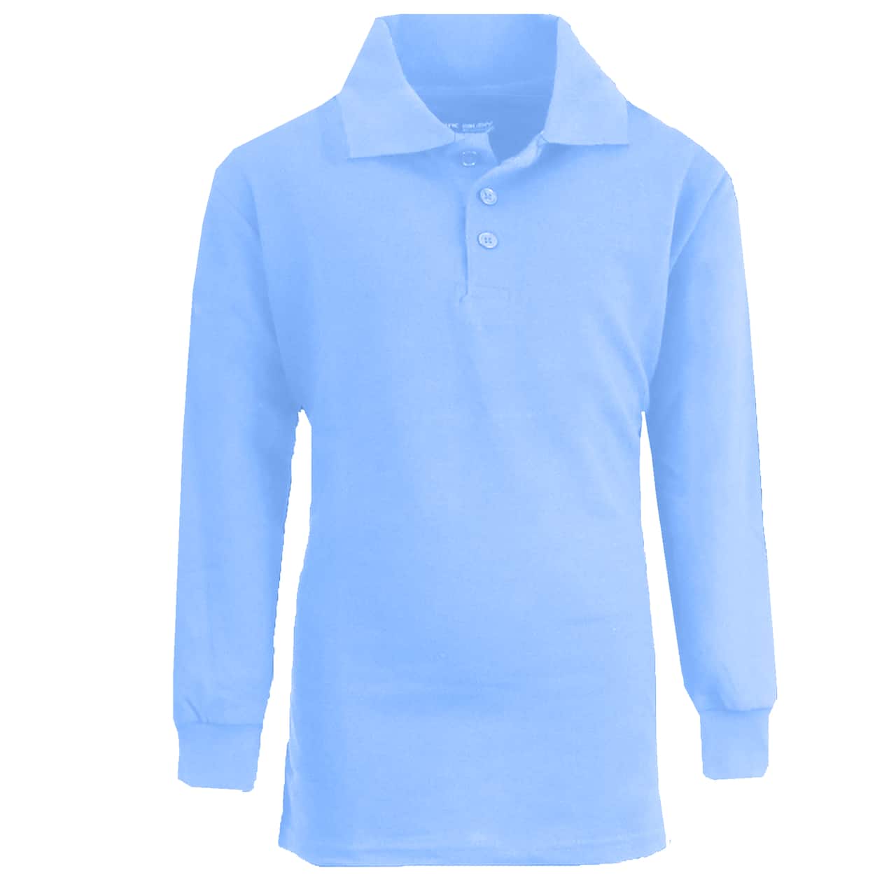 Galaxy by Harvic Long Sleeve Boy's School Uniform Pique Polo Shirt